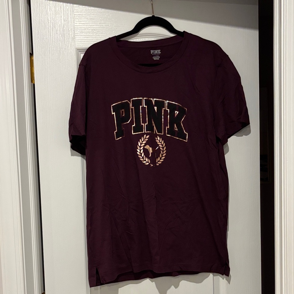 Victoria's Secret PINK Burgundy Tee